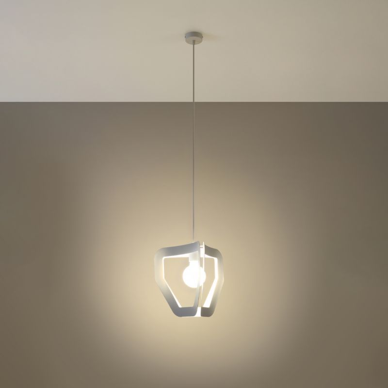 Lampa wisząca Sollux Lighting TRES biała 1 szt.