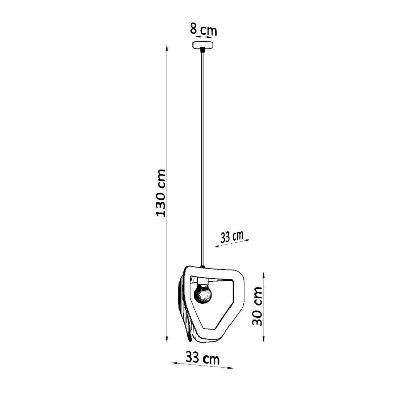 Lampa wisząca Sollux Lighting TRES biała 1 szt.