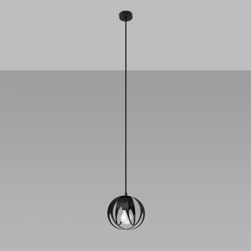Lampa wisząca Sollux Lighting TULOS 1 czarna 1 szt.