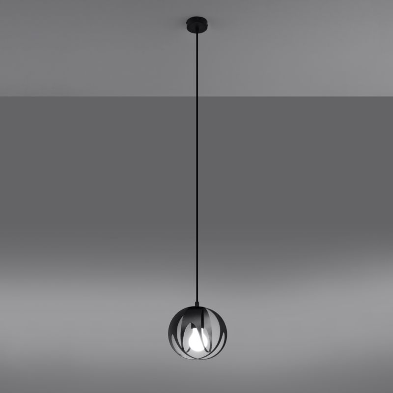 Lampa wisząca Sollux Lighting TULOS 1 czarna 1 szt.