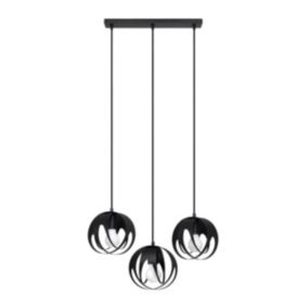 Lampa wisząca Sollux Lighting TULOS 3L czarna 1 szt.