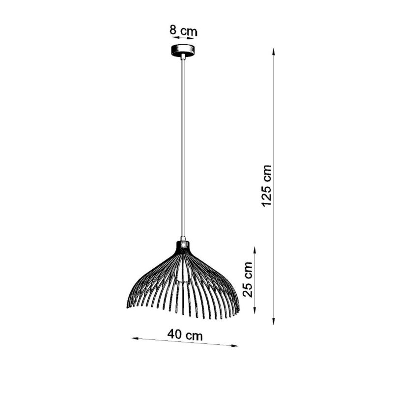 Lampa wisząca Sollux Lighting UMB czarny 1 szt.