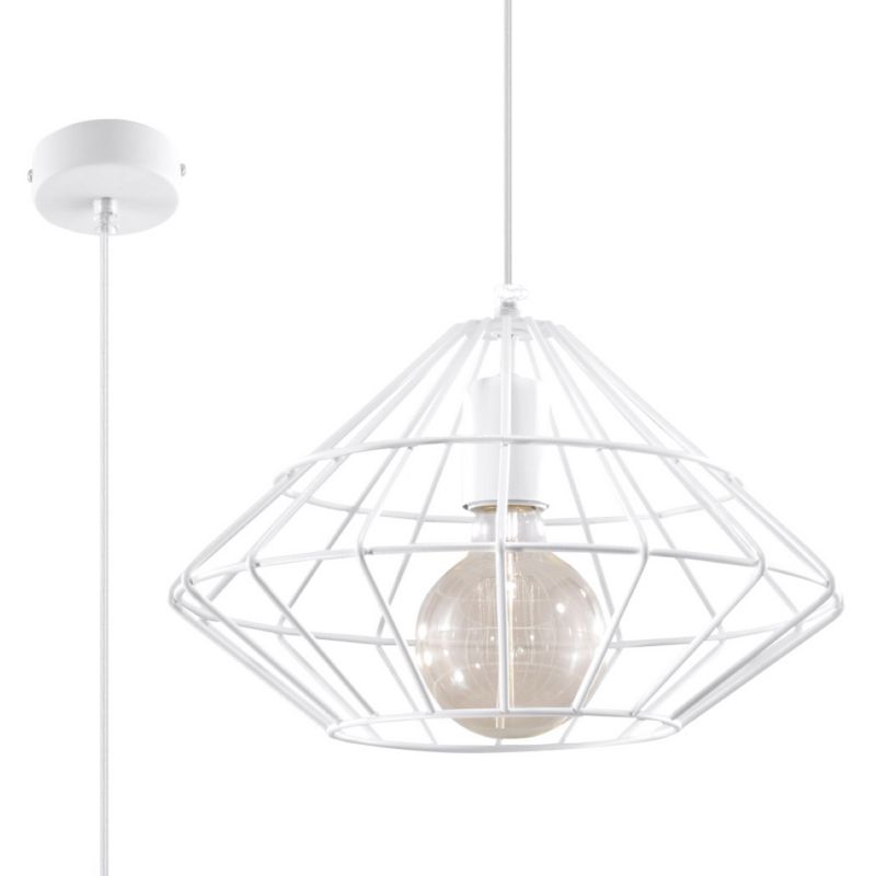 Lampa wisząca Sollux Lighting UMBERTO biała 1 szt.