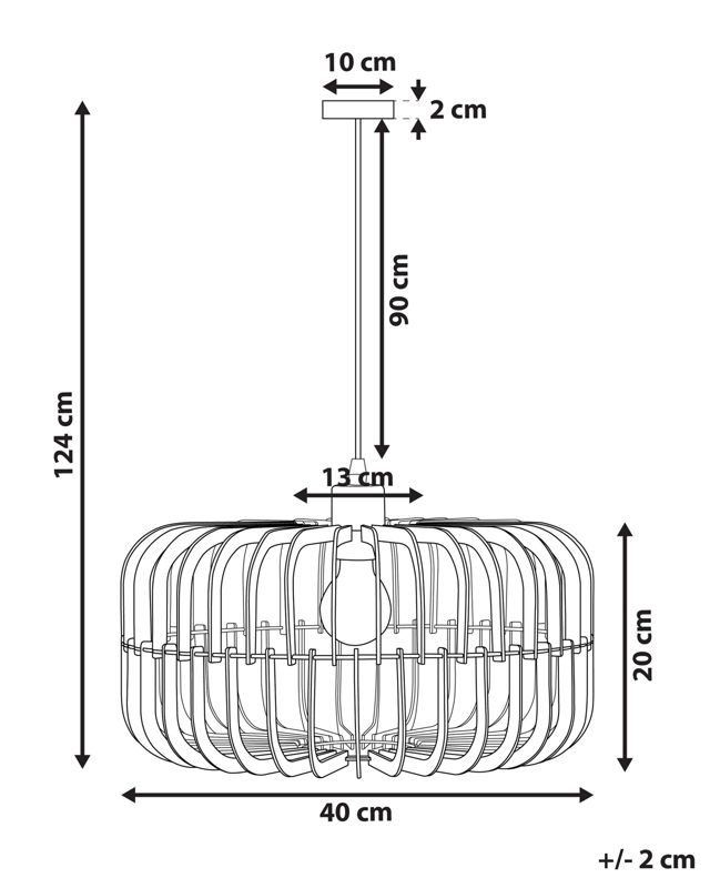 Lampa wisząca Sous Jasne drewno 1 szt.