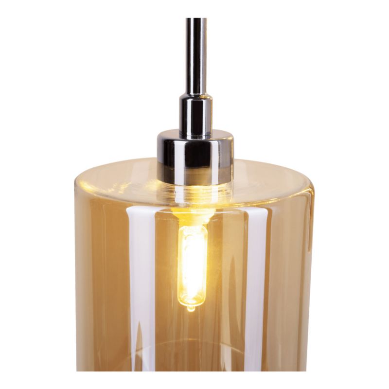 Lampa Wisząca SPOT Light 10xG9 28W Nowoczesne Połączenie Chromu i Szampańskiego Klosza, Polski Producent, 1 szt.