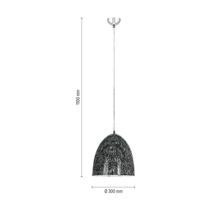 Lampa Wisząca SPOT Light  1xE27 60W  Klasyczne Połączenie Bieli, Szarości i Czerni od Polskiego Producenta 1szt.