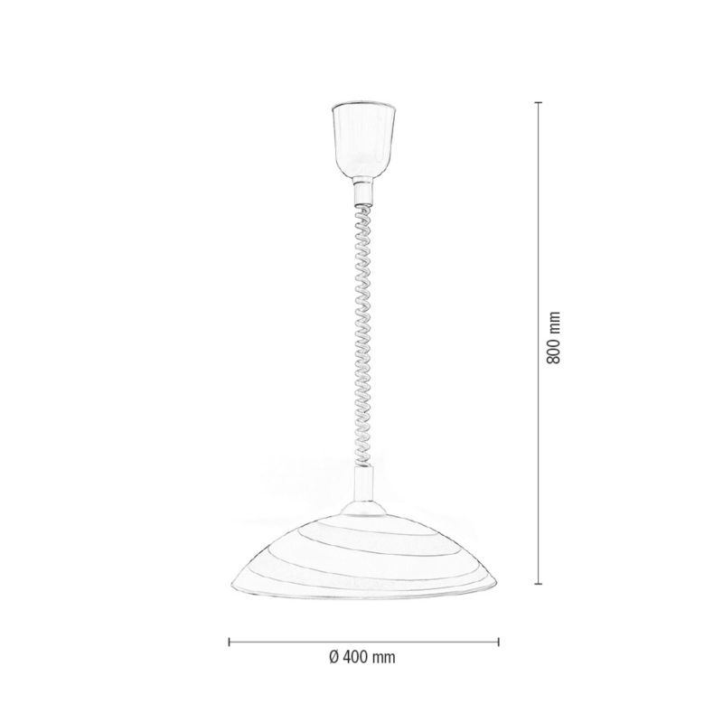 Lampa Wisząca SPOT Light  1xE27 Max.60W Białe Szkło, Klasyczne Połączenie od Polskiego Producenta, 1 szt.