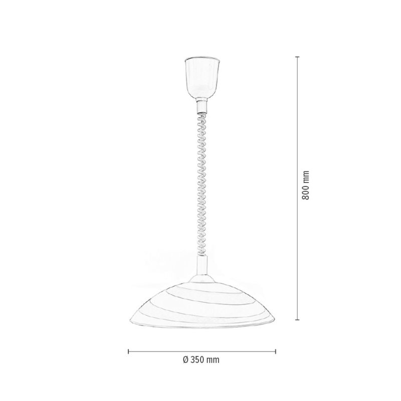 Lampa Wisząca SPOT Light  1xE27 Max.60W Białe Szkło, Minimalistyczny Styl od Polskiego Producenta, 1 szt.