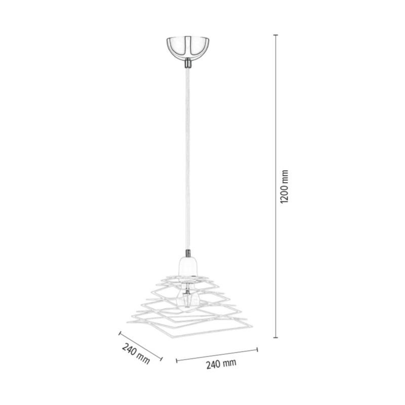 Lampa Wisząca SPOT Light  1xE27 Max.60W Biały, Abstrakcyjny Design od Polskiego Producenta, 1 szt.