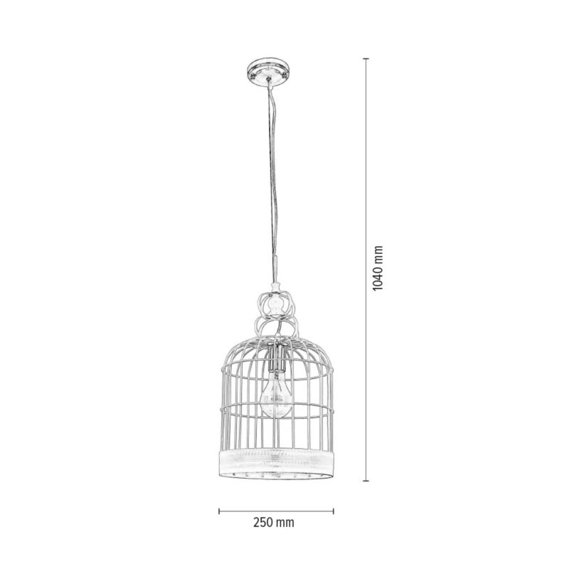 Lampa Wisząca SPOT Light  1xE27 Max.60W Biały, Industrialny Design od Polskiego Producenta, 1 szt.