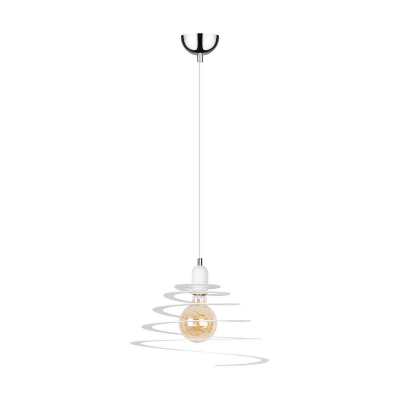 Lampa Wisząca SPOT Light  1xE27 Max.60W Biały, Klasyczny Design od Polskiego Producenta, 1 szt.