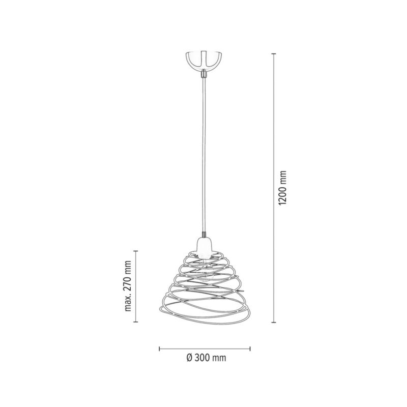 Lampa Wisząca SPOT Light  1xE27 Max.60W Czarny, Minimalistyczny Design od Polskiego Producenta, 1 szt.