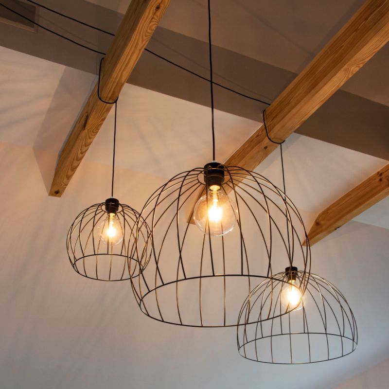 Lampa Wisząca SPOT Light 1xE27 Max.60W Elegancka Czerń w Połączeniu z Czarnym Kloszem, Polski Producent, 1 szt.