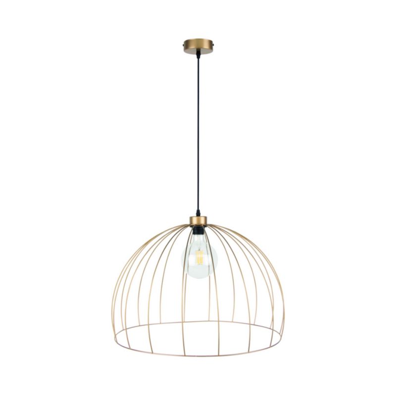 Lampa Wisząca SPOT Light 1xE27 Max.60W Elegancka Czerń w Połączeniu ze Złotym Kloszem, Polski Producent, 1 szt.