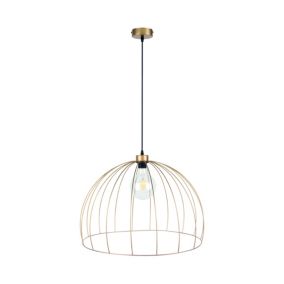 Lampa Wisząca SPOT Light 1xE27 Max.60W Elegancka Czerń w Połączeniu ze Złotym Kloszem, Polski Producent, 1 szt.