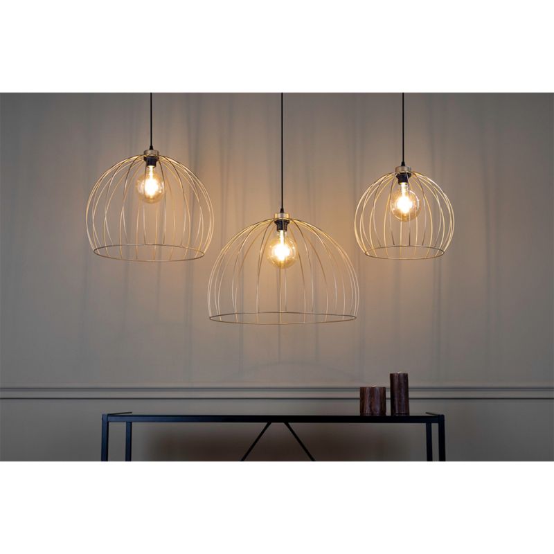 Lampa Wisząca SPOT Light 1xE27 Max.60W Elegancka Czerń w Połączeniu ze Złotym Kloszem, Polski Producent, 1 szt.