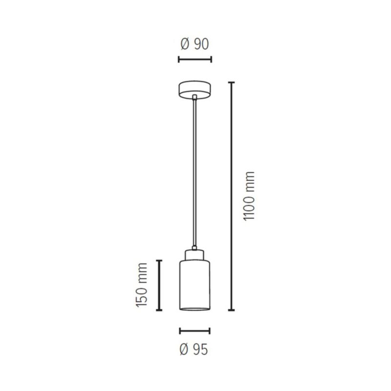Lampa Wisząca SPOT Light  1xE27 Max.60W Elegancka Czerń z Białym Kloszem w Kwiaty, Polski Producent, 1 szt.