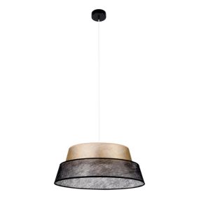 Lampa Wisząca SPOT Light 1xE27 Max.60W Elegancka Kompozycja Czerni z Czarno Złotym Abażurem, Polski Producent, 1 szt.