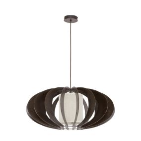 Lampa Wisząca SPOT Light  1xE27 Max.60W Eleganckie Połączenie Beżu i Wenge od Polskiego Producenta, 1 szt.