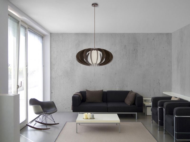 Lampa Wisząca SPOT Light  1xE27 Max.60W Eleganckie Połączenie Beżu i Wenge od Polskiego Producenta, 1 szt.