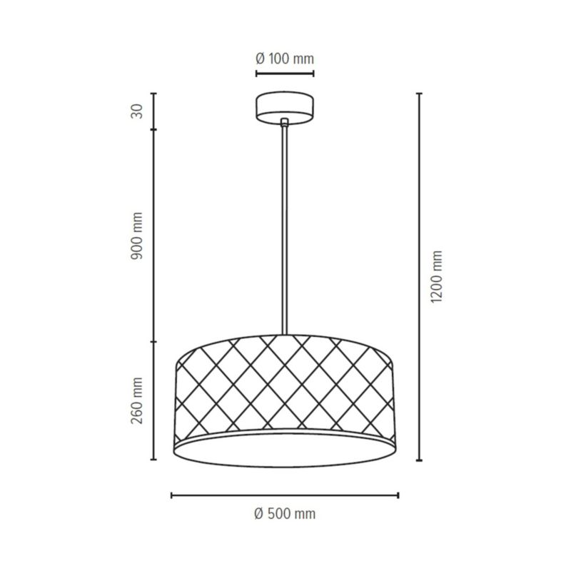 Lampa Wisząca SPOT Light  1xE27 Max.60W Eleganckie Połączenie Chromu z Czarnym Abażurem, Polski Producent, 1 szt.
