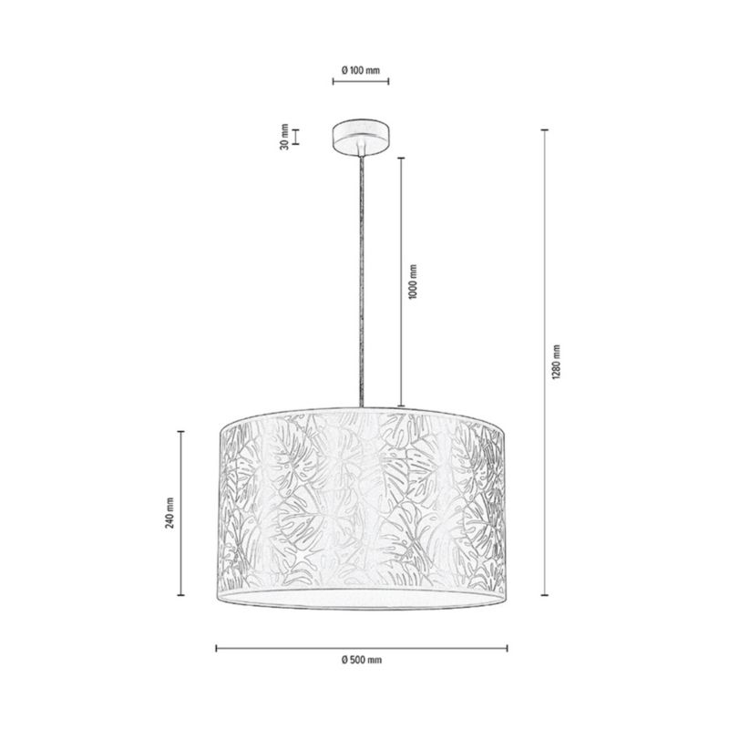Lampa Wisząca SPOT Light 1xE27 Max.60W Eleganckie Połączenie Czerni z Beżowym Abażurem, Polski Producent, 1 szt.