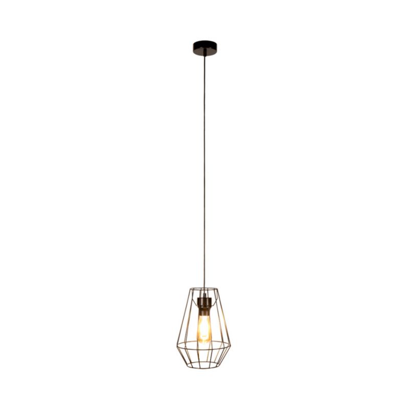 Lampa Wisząca SPOT Light 1xE27 Max.60W Eleganckie Połączenie Czerni z Czarnym Kloszem, Polski Producent, 1 szt.