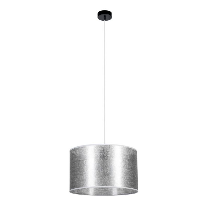 Lampa Wisząca SPOT Light 1xE27 Max.60W Eleganckie Połączenie Czerni z Srebrnym Abażurem, Polski Producent, 1 szt.