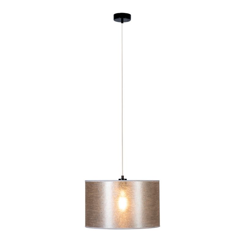 Lampa Wisząca SPOT Light 1xE27 Max.60W Eleganckie Połączenie Czerni z Srebrnym Abażurem, Polski Producent, 1 szt.
