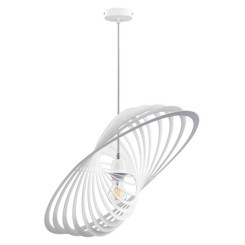Lampa Wisząca SPOT Light  1xE27 Max.60W Klasyczna Biel w Abstrakcyjnej Kombinacji od Polskiego Producenta, 1 szt.