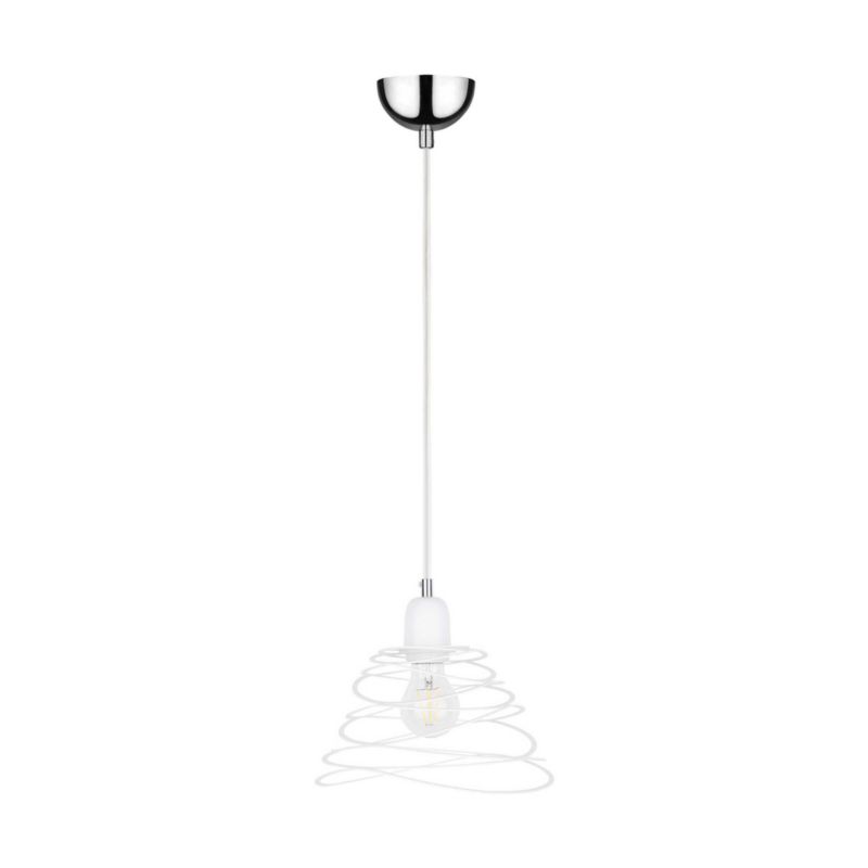 Lampa Wisząca SPOT Light  1xE27 Max.60W Klasyczna Biel w Nowoczesnym Designie od Polskiego Producenta, 1 szt.