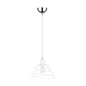 Lampa Wisząca SPOT Light  1xE27 Max.60W Klasyczna Biel w Nowoczesnym Designie od Polskiego Producenta, 1 szt.