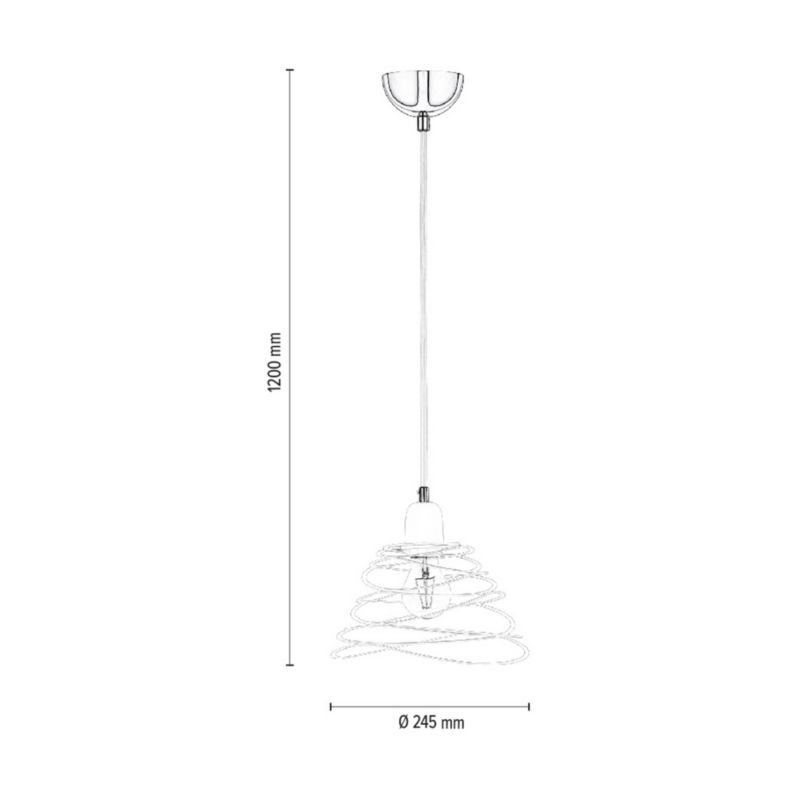Lampa Wisząca SPOT Light  1xE27 Max.60W Klasyczna Biel w Nowoczesnym Designie od Polskiego Producenta, 1 szt.