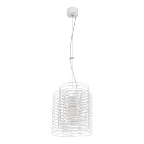 Lampa Wisząca SPOT Light  1xE27 Max.60W Klasyczna Biel w Nowoczesnym Stylu od Polskiego Producenta, 1 szt.