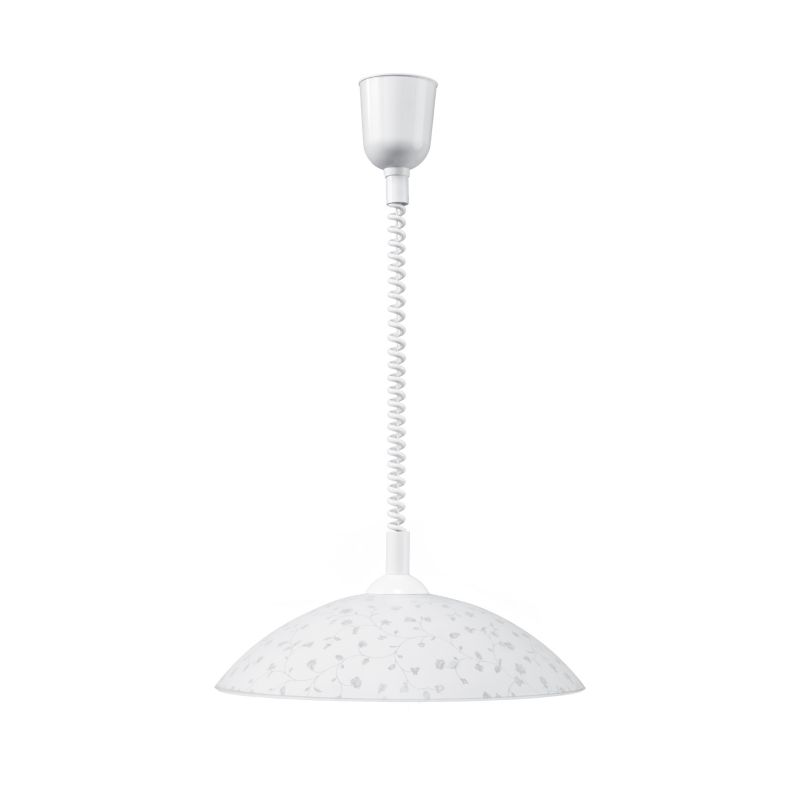 Lampa Wisząca SPOT Light  1xE27 Max.60W Klasyczne Białe Szkło od Polskiego Producenta, 1 szt.