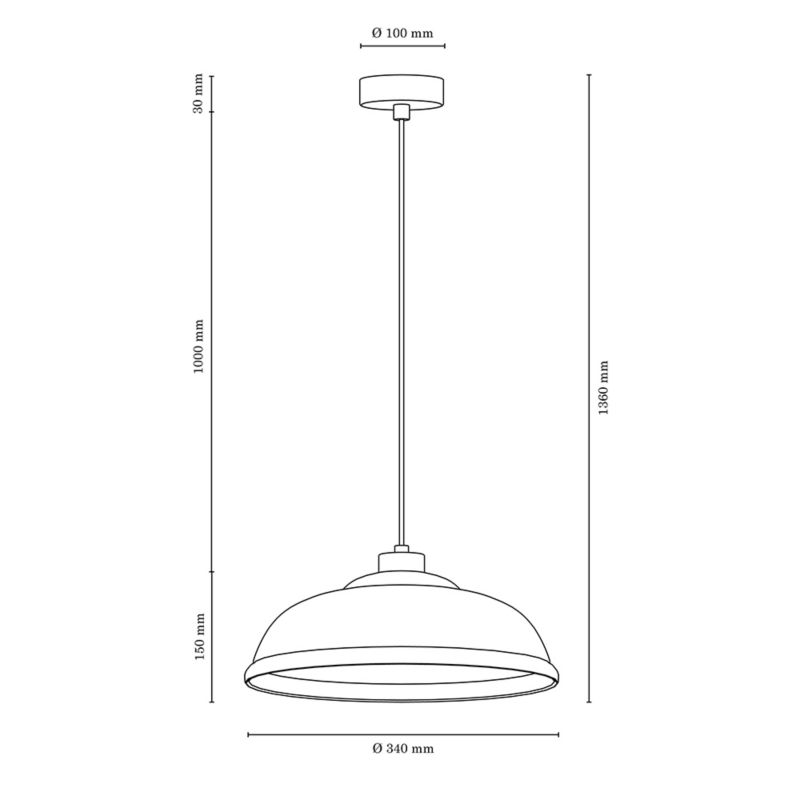 Lampa Wisząca SPOT Light  1xE27 Max.60W Klasyczne Połączenie Chromu i Białego Szkła, Polski Producent, 1 szt.
