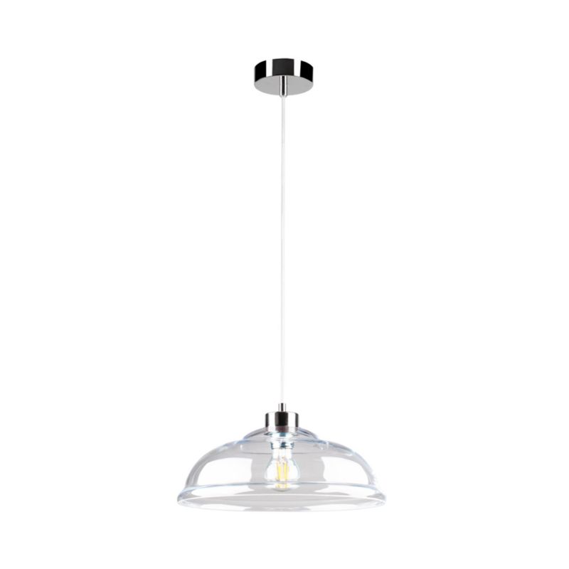 Lampa Wisząca SPOT Light  1xE27 Max.60W Klasyczne Połączenie Chromu i Transparentnego Szkła Polski Producent 1 szt.