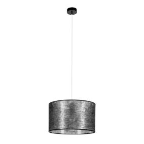 Lampa Wisząca SPOT Light 1xE27 Max.60W Klasyczne Połączenie Czerni z Czarnym Abażurem, Polski Producent, 1 szt.