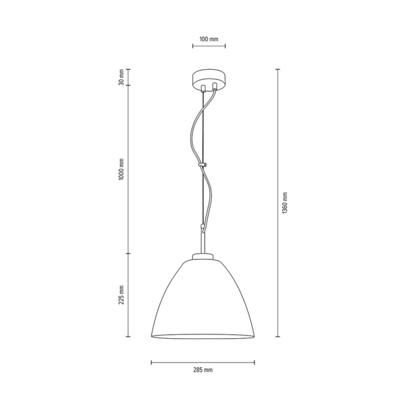 Lampa Wisząca SPOT Light  1xE27 Max.60W Kombinacja Chromu z Białym Szkłem, Polski Producent, 1szt.