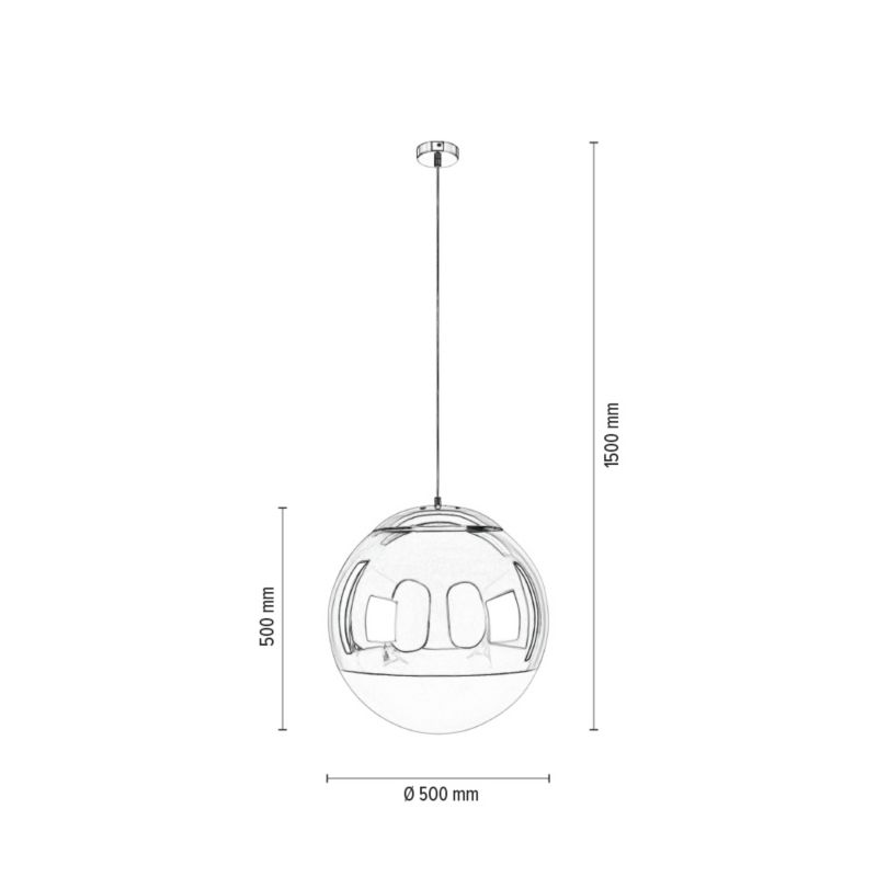 Lampa Wisząca SPOT Light  1xE27 Max.60W Kompozycja Chromu i Bieli w Nowoczesnym Stylu, Polski Producent, 1 szt.