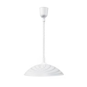 Lampa Wisząca SPOT Light  1xE27 Max.60W Minimalistyczne Połączenie Białego Szkła  od Polskiego Producenta, 1 szt.