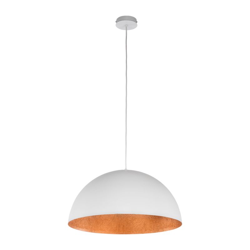 Lampa Wisząca SPOT Light 1xE27 Max.60W Połączenie Białego Klosza z Miedzianym Wnętrzem, Polski Producent, 1 szt.