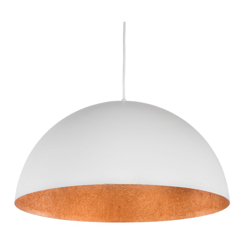 Lampa Wisząca SPOT Light 1xE27 Max.60W Połączenie Białego Klosza z Miedzianym Wnętrzem, Polski Producent, 1 szt.