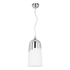 Lampa Wisząca SPOT Light  1xE27 Max.60W Połączenie Chromu i Bieli od Polskiego Producenta, 1 szt.