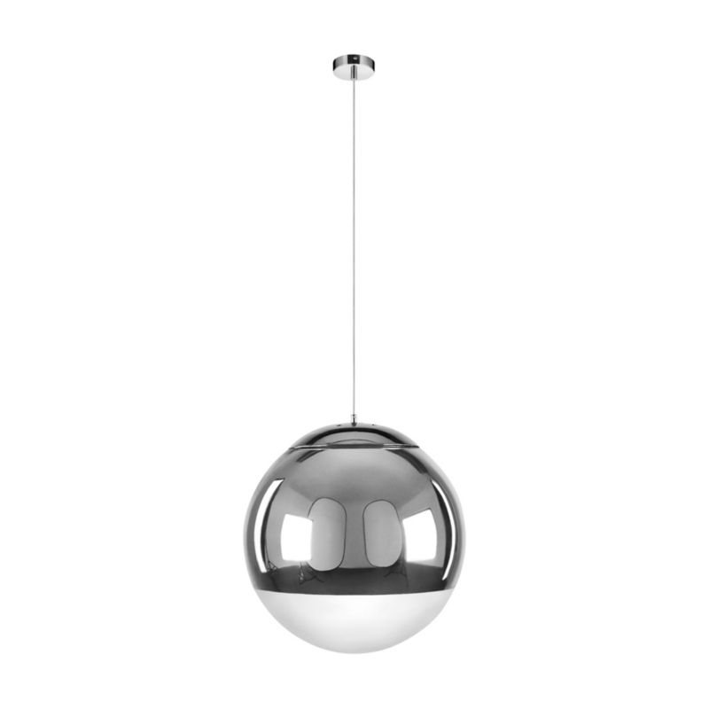 Lampa Wisząca SPOT Light  1xE27 Max.60W Połączenie Chromu i Bieli w Nowoczesnym Stylu, Polski Producent, 1 szt.