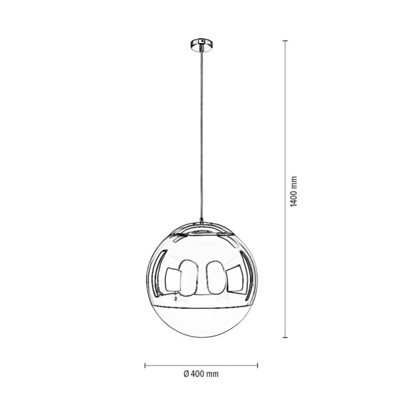 Lampa Wisząca SPOT Light  1xE27 Max.60W Połączenie Chromu i Bieli w Nowoczesnym Stylu, Polski Producent, 1 szt.