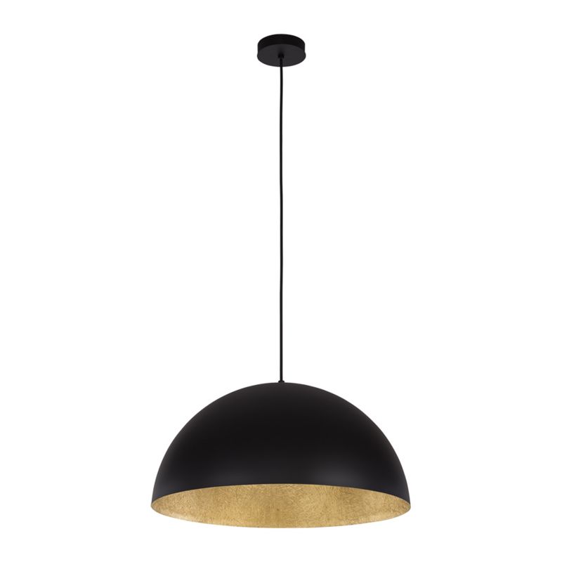 Lampa Wisząca SPOT Light 1xE27 Max.60W Połączenie Czarnego Klosza ze Złotym Wnętrzem, Polski Producent, 1 szt.