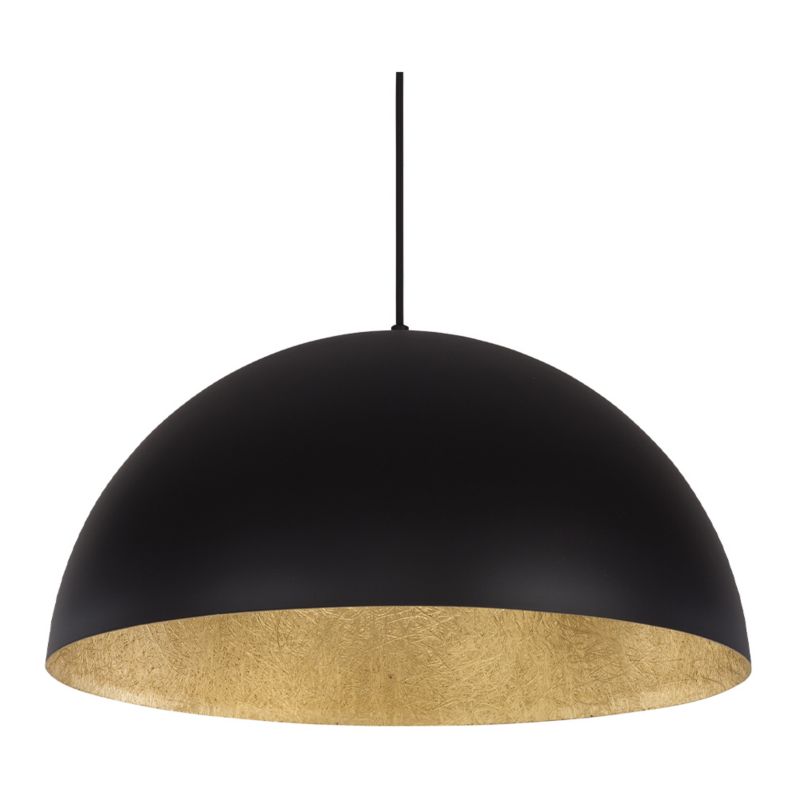 Lampa Wisząca SPOT Light 1xE27 Max.60W Połączenie Czarnego Klosza ze Złotym Wnętrzem, Polski Producent, 1 szt.