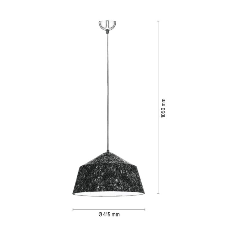 Lampa Wisząca SPOT Light  1xE27 Max.60W Połączenie Czerni, Bieli i Szarości w Nowoczesnym Designie, 1szt.