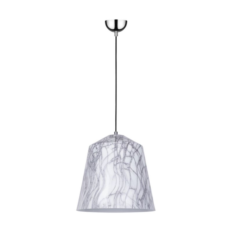 Lampa Wisząca SPOT Light  1xE27 Max.60W Połączenie Czerni, Szarości i Bieli w Nowoczesnym Designie, 1 szt.
